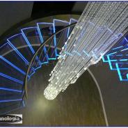 Żyrandol światłowodowy Korona oświetla pomieszczenie e-technologia