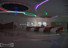 sala bankietowa żyrandole - oświetlenie LED
