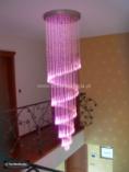 Żyrandole światłowodowe fioletowy żyrandol na korytarz