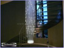 Żyrandol Światłowodowy Korona oświetlenie do schodów