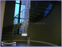 Żyrandol Światłowodowy Korona oświetlenie dekoracyjne do schodów
