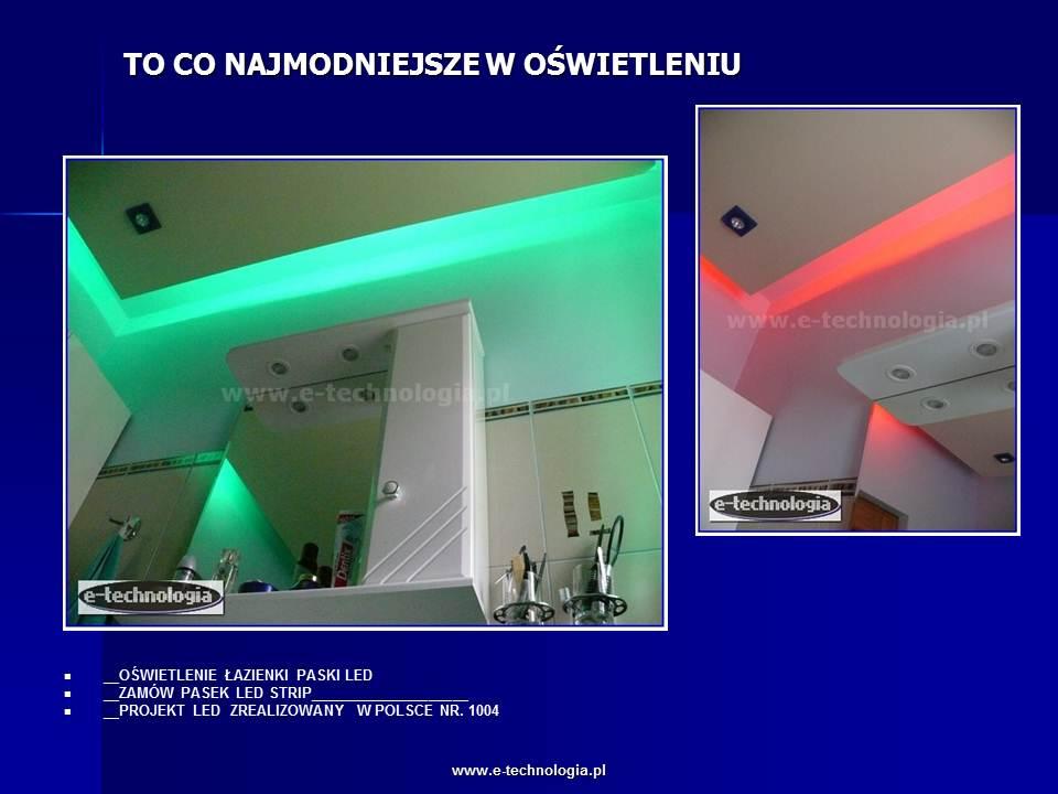 Taśma LED RGB Paski LED RGB pomysłowe oświetlenie łazienkowe