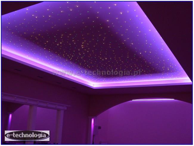 oświetlenie sufitowe LED pomysły na sufit