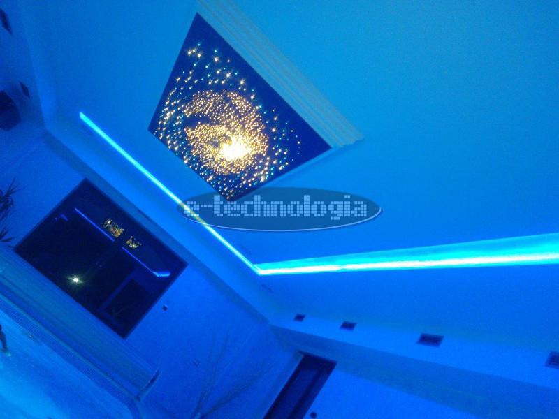 Oświetlenie basenowe gwiezdne niebo LED oswietlenie nad basen led dekoracje wnetrz e-technologia