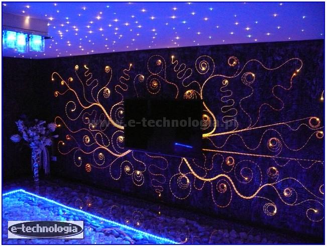 oświetlenie dekoracyjne ścian dekoracje scienne salon