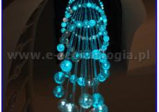 Oświetlenie schodowe - żyrandol światłowodowy Spirala projekt zrealizowany w Czechach